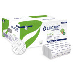 Lucart essuie - mains blanc double �paisseur - lot de 20 paquets de 3800 feuilles