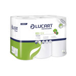 Lucart papier toilette �conomique recycl� double �paisseur 200�feuilles gaufr�es blanc - carton de 96 ...