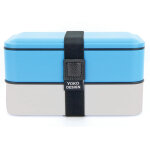 Lunch box yoko design, 2 compartiments, 1200ml, coloris bleu