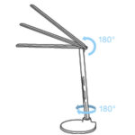 Magnetoplan lampe de bureau  led strato, avec socle, blanc