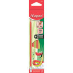Maped 1 x crayon graphite black'peps kidy learn triangulaire hb, embout gomme, texture antidrapante