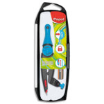 Maped compas stop and safe  bague + 1 crayon mini black'peps assortis bleu, orange ou rose