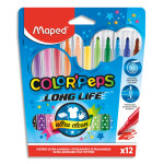 Maped feutres color'peps long life x12 bote carton