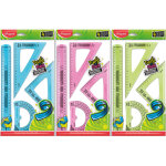 Maped kit 4 instruments twist'n flex rgle + equerre 60 + equerre 45 + rapporteur 180, coloris assortis ...