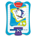 Maped kit ardoise blanche avec motifs grille bleue - avec feutre & effaceur - grds carreaux(seyès) - ... Maped kit ardoise blanche avec motifs grille bleue - avec feutre & effaceur - grds carreaux(seyès) - ...