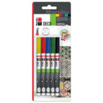 Marabu marqueur acrylique 'deco painter mat', blister de 5