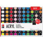 Set de peinture acrylique 'basic', 80 x 3, 5 ml