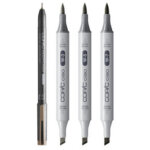 Marqueur ciao, kit 3 + 1 shade 'dark warm gray'
