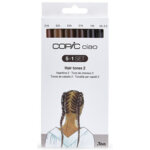 Marqueur ciao, kit de 5 + 1 'hair tones 2'
