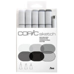Marqueur sketch, kit de 6 'sketching grays'