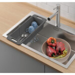 �gouttoir drain - flex, extensible, plastique, gris