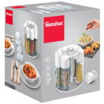 Porte - �pices spice 8, non garni, rond, blanc