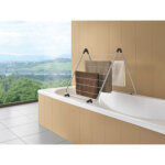 S�choir � linge pour baignoire nevis, noir mat