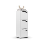 Meuble 3 cases porte � serrure � codes flex'office - h. 121 x l. 41 x p. 40 - blanc