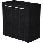 Meuble bas flore - l. 83 x h. 81 cm - 2 portes - frêne noir Meuble bas flore - l. 83 x h. 81 cm - 2 portes - frêne noir