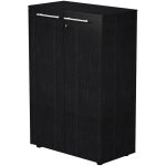Meuble mi - haut flore - l. 83 x h. 119 cm - 2 portes - frêne noir Meuble mi - haut flore - l. 83 x h. 119 cm - 2 portes - frêne noir