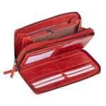 Mika portefeuille pour dames, en cuir, couleur : gris - brun