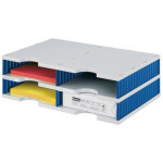 Module de base styrodoc duo 4 compartiments, bleu / gris