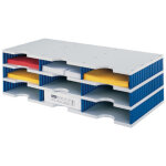 Module de base styrodoc trio 9 compartiments noir / gris
