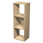 Module biblioth�que multicases - 3 cases - ch�ne