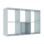 Biblioth�que multicases color - 6 cases - aluminium