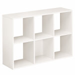 Biblioth�que multicases color - 6 cases - blanc