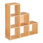 Biblioth�que multicases escalier - 6 cases - h�tre