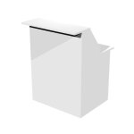 Module haut de banque d'accueil ola - l. 80 cm - blanc Module haut de banque d'accueil ola - l. 80 cm - blanc