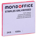 Mondoffice agrafes 24 / 6 en acier galvanis� - capacit� 20 feuilles - bo�te de 1000