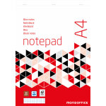 Mondoffice bloc notes agraf� a4 21 x 29, 7 cm - 60g - non perfor� - petits carreaux 5x5 - 200 pages