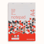 Mondoffice bloc notes agraf a4 21 x 29, 7 cm - 70g - non perfor - petits carreaux 5x5 - 200 pages