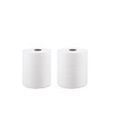 Mondoffice bobine d'essuyage lisse longueur 300 m - 1000 formats 30 x 23 cm - blanc - lot de 2