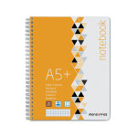Mondoffice cahier  spirale 16, 8 x 21 cm - 70g - perfor 2 trous - petits carreaux 5x5 - 160 pages
