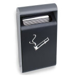 Mondoffice cendrier mural 1, 5l avec liner - gris anthracite
