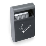 Mondoffice cendrier mural 3l avec liner - gris anthracite