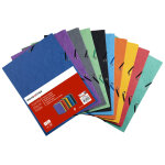 Mondoffice chemise  lastiques 3 rabats sans tiquette - format 24 x 32 cm - coloris assortis