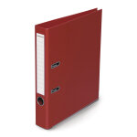 Mondoffice classeur  levier a4 premium polypropylne - dos 5 cm - rouge