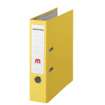Mondoffice classeur  levier a4 premium polypropylne - dos 8 cm - jaune