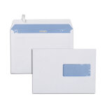 Mondoffice enveloppe blanche premium c5 162 x 229 mm 90g fentre 45 x 100 mm - autocollante bande protectrice ...