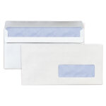 Mondoffice enveloppe blanche dl 110 x 220 mm 80g fenêtre 35 x 100 mm - autocollante - lot de 500 Mondoffice enveloppe blanche dl 110 x 220 mm 80g fenêtre 35 x 100 mm - autocollante - lot de 500