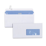 Mondoffice enveloppe blanche premium dl 110 x 220 mm 90g fen�tre 45 x 100 mm - autocollante bande protectrice ...