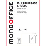 Mondoffice etiquettes blanches multi - usages 105 x 148, 5 mm - bords carr�s - boite de 400