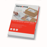 Mondoffice �tiquettes multi - usages adh�sion permanente - coins carr�s - 70�x�35 mm - blanc