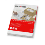 Mondoffice �tiquettes multi - usages adh�sion permanente - coins carr�s - 70�x�37 mm - blanc