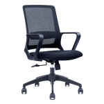 Mondoffice fauteuil ergonomique homely assise tissu et dossier maille - r�glable en hauteur - accoudoirs ...