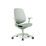 Mondoffice fauteuil m - lively assise et dossier maille avec accoudoirs fixes - vert