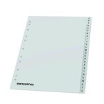 Mondoffice intercalaires alphab�tiques a4 en polypropyl�ne gris - 26 divisions