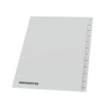 Mondoffice intercalaires mensuels a4 en polypropyl�ne gris - 12 divisions