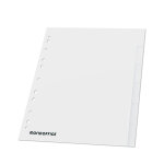 Mondoffice intercalaires neutres a4 en polypropylne blanc - 6 onglets