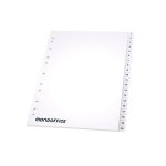 Mondoffice intercalaires num�riques a4 en carte 20 divisions - blanc